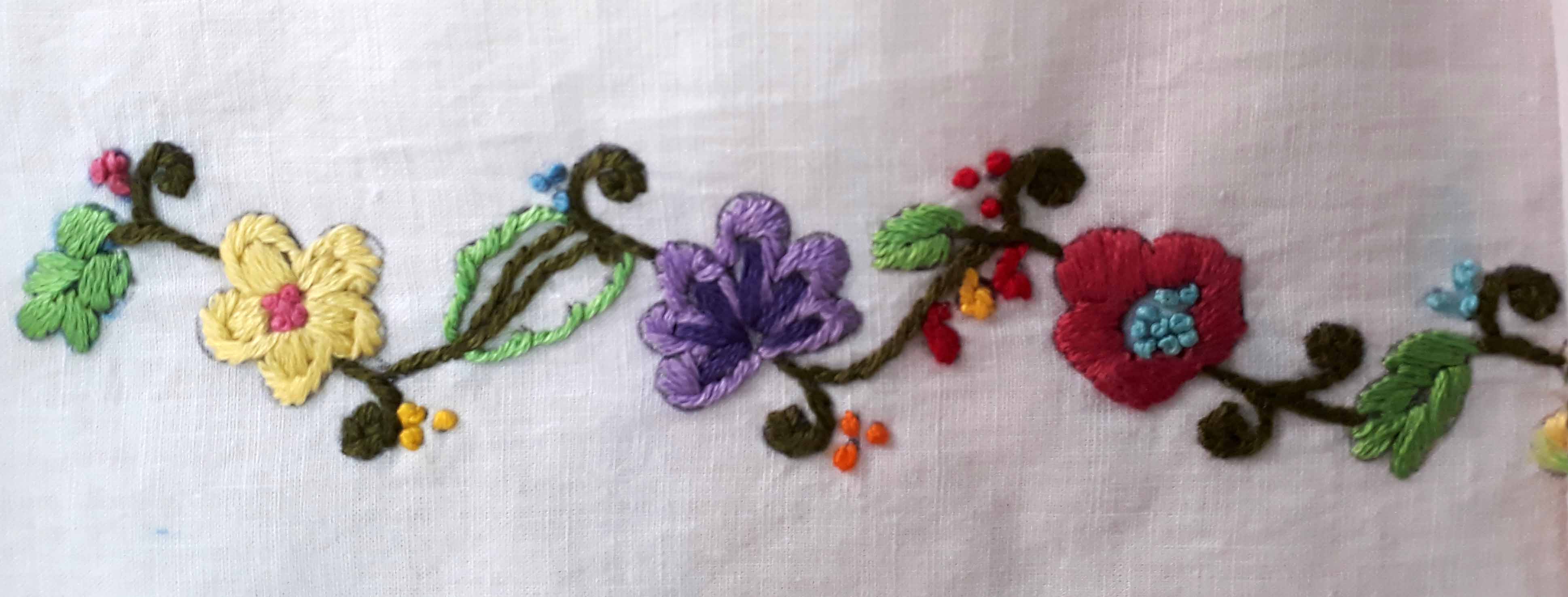 Embroidery by our students